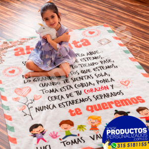 CPA4 - Cobija Te Queremos Abuela - 90 x 150 cms