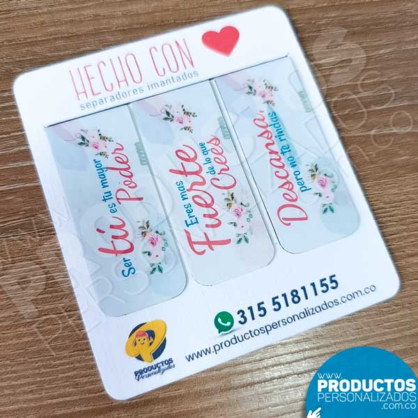 Separadores de Libro Imantados Personalizados para Mamá (Compra mínima 6 unidades)