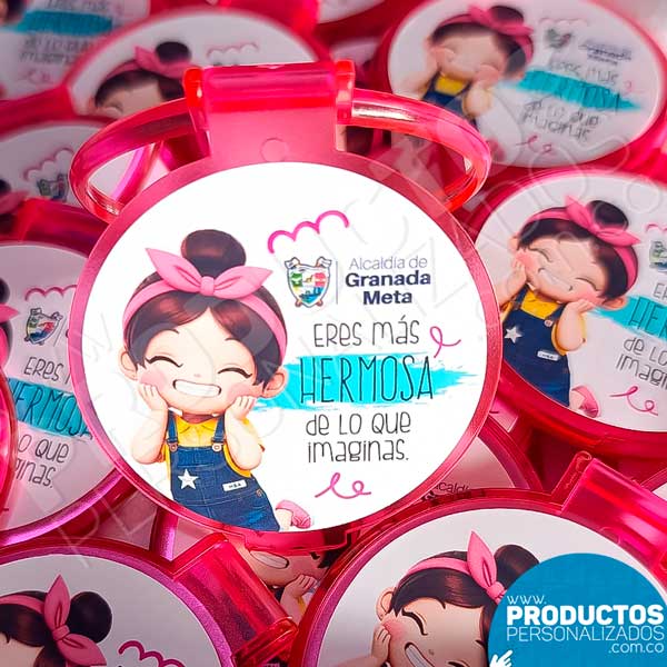 Espejos de Bolsillo con Tapa Plástica - 6 cms de diámetro - Personalizados para Mujer (Venta mínima 6 unidades) - Imagen 5