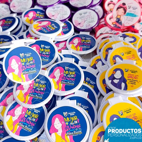 Espejos de Bolsillo con Tapa Plástica - 6 cms de diámetro - Personalizados para Mujer (Venta mínima 6 unidades) - Imagen 4