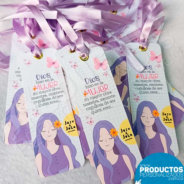 Kit x 10 separadores de libro - Día de la mujer