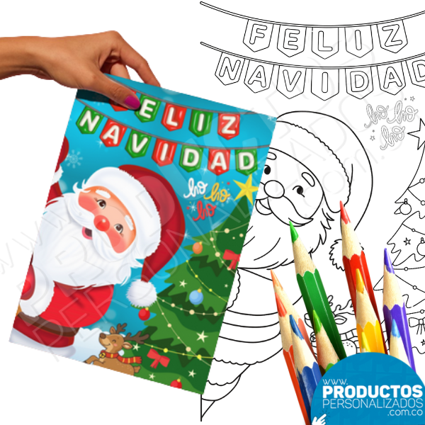 Libritos para Colorear – Feliz Navidad Papa Noel – Media Carta (Venta mínima 12 unidades) (copia)
