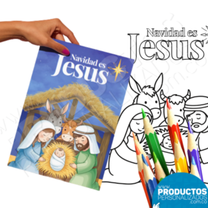 Libritos para Colorear - Navidad es Jesús - Media Carta (Venta mínima 12 unidades)